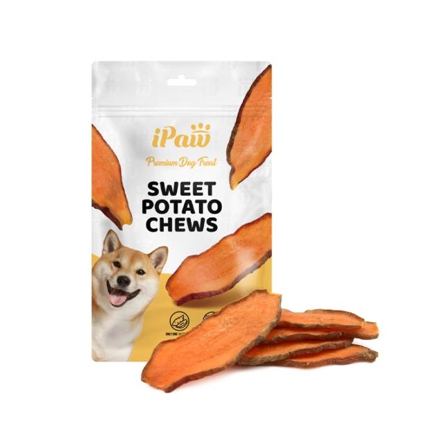 【iPaw】100%純天然地瓜乾 100g/包(狗零食/地瓜乾/台灣製造/寵物零食)