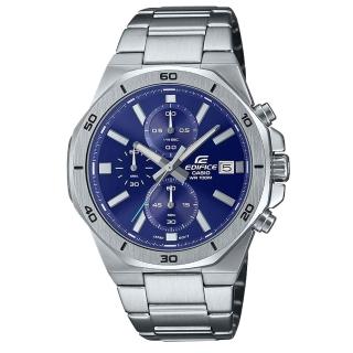 【CASIO 卡西歐】EDIFICE 八角三眼防水腕錶(EFV-640D-2A)