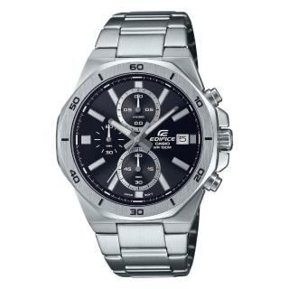 【CASIO 卡西歐】EDIFICE 八角三眼防水腕錶(EFV-640D-1A)