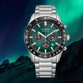 【CITIZEN 星辰】Chronograph系列 光動能三眼計時腕錶/43mm(CA4674-58X)