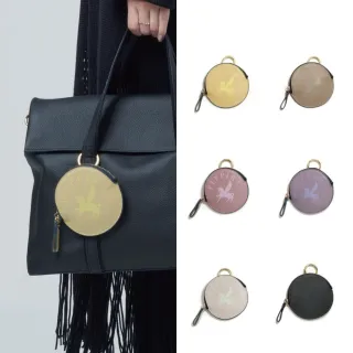 【PEPPER’S】交換禮物 真皮工藝 PEGASUS 牛皮圓形零錢包 - 奶油黃/丁香紫/香檳紫/杏仁白(真皮包包 