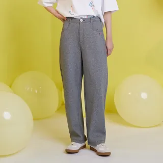 【gozo】Ada造型釦彈性針織男友褲(兩色)