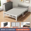 【MINE家居】折疊床 單人床  雙色選購 升級198公分 寬90cm(免安裝 工業鋼架結實穩固)