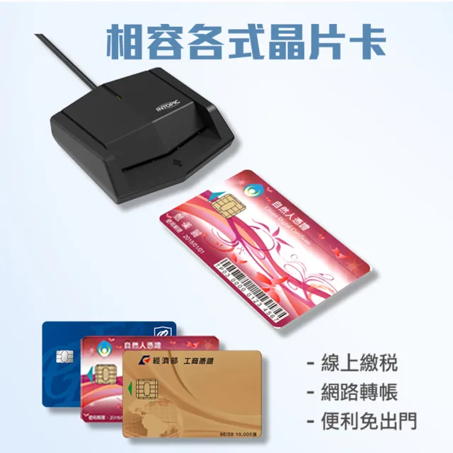 【INTOPIC】晶片讀卡器 CR-50(支援最新 Windows / Mac / Linux)
