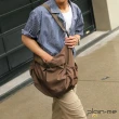 【plain-me】男女包 輕量雙口袋斜背包 OPM3012-251(側背包 斜背包 大容量 收納 側背包)