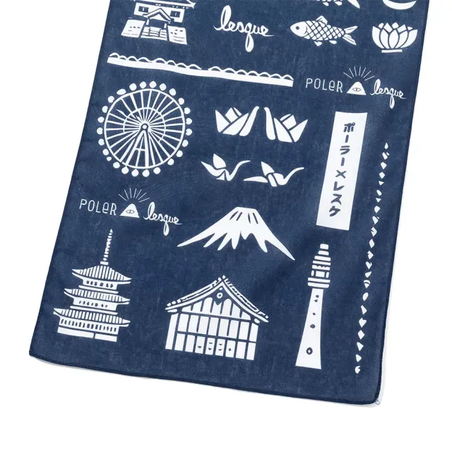 【POLER STUFF】日本限定 Poler x Lesque TENUGUI 聯名手拭い-日式手巾(海軍藍)