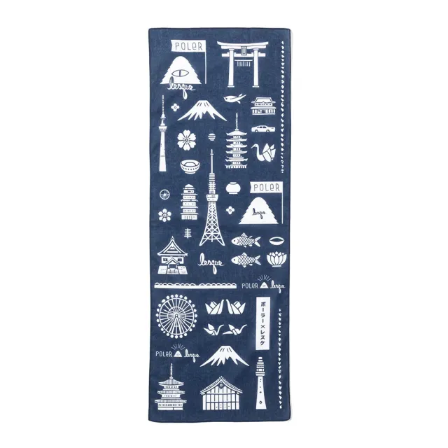 【POLER STUFF】日本限定 Poler x Lesque TENUGUI 聯名手拭い-日式手巾(海軍藍)