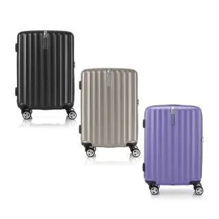【Samsonite 新秀麗】20吋 ENOW 輕量PC防盜拉鍊避震輪前掛鉤行李箱/登機箱/旅行箱(多色可選)