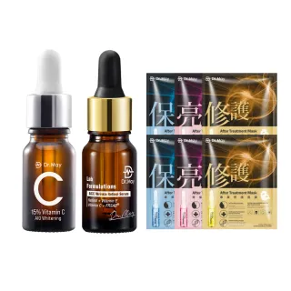 【Dr. May美博士】撫紋抗老淡印亮白1+1組 買一送一(ACE撫紋抗老A醇精華+C15%美白精華)