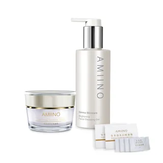 【AMIINO 安美諾】美白修護霜30ml+煥妍洗卸蜜150ml