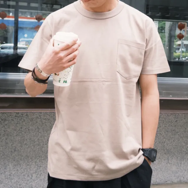 【AMERO】男女裝 短袖口袋T恤(男女裝 圓領短袖T恤 素面 口袋 情侶裝)