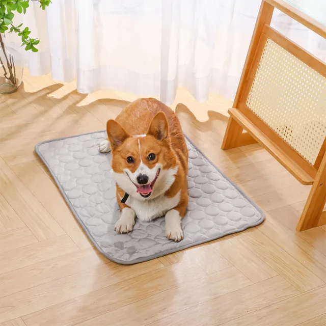 【QHL 酷奇】寵物散熱透氣冰絲涼感墊-M號(寵物涼感墊/寵物睡墊/寵物床)