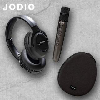 【J-POWER 傑強】JODIO 藍芽行動KTV耳機豪華組 酷黑色(無線麥克風 收納包 耳機 K歌 行動KTV 卡拉OK 戶外)