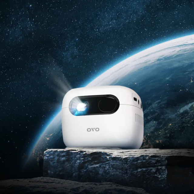 【OVO】小蘋果 微型行動智慧投影機增強版(U1-D 32G大容量 PD快充 內建喇叭百吋投影 露營/戶外/家用)