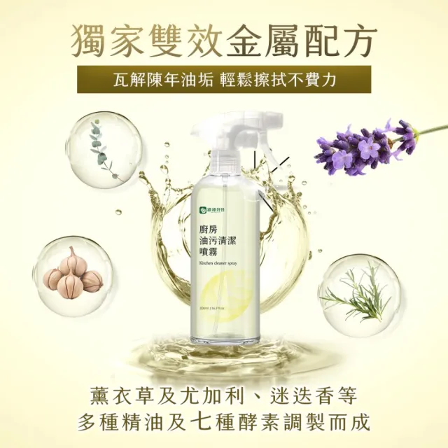【Have Green Days 綠綠好日】三入組_廚房油污清潔噴霧500ml(強效去污 複合精油成分)
