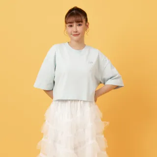 【NEW BALANCE】NB 棉質短T/短版上衣_WT43536FRL_女性_淺藍色(美版 版型偏大)