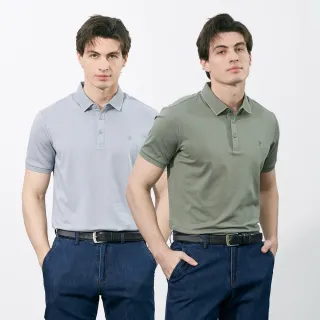 【pierre cardin 皮爾卡登】網路獨家 男款 商務百搭網眼透氣素色短袖POLO衫(多色任選)