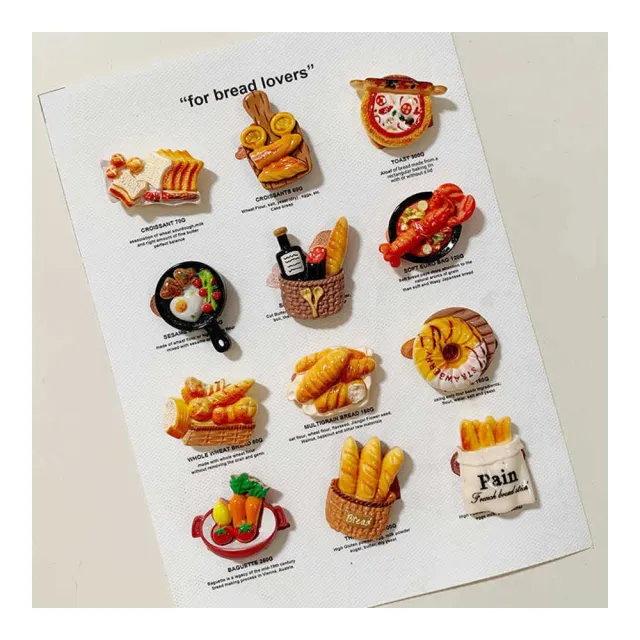 【Tile house】冰箱貼 冰箱磁鐵/可愛卡通食玩樹脂冰箱貼 冰箱磁鐵 仿真美食磁鐵(12款任選)