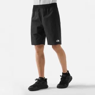 【The North Face 官方旗艦】北面男款黑色吸濕排汗調節抽繩休閒短褲｜7WB7JK3