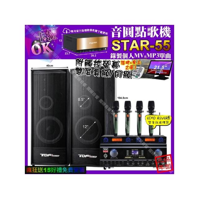 【音圓】STAR-55+觸控螢幕+TDF HK-300S+TDF K-124+YAKO AD-100X2(卡拉OK組合/音響設備)
