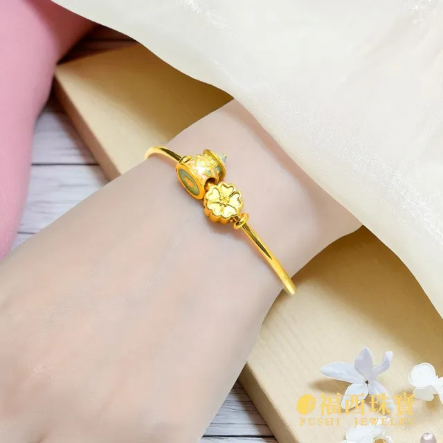 【福西珠寶】黃金串珠 旋轉木馬路路通串珠藍色款(金重0.40錢正負0.03錢)