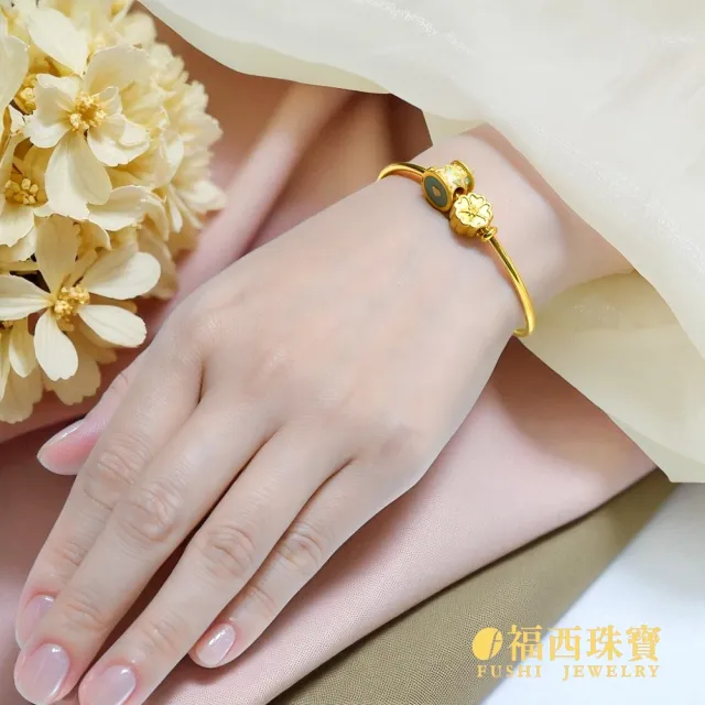 【福西珠寶】黃金串珠 旋轉木馬路路通串珠藍色款(金重0.40錢正負0.03錢)