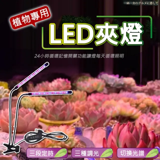 【ROYAL LIFE 皇室生活】LED可定時植物生長燈-四管(多肉植物燈/水草燈/花卉燈/夾燈/燈條/檯燈)