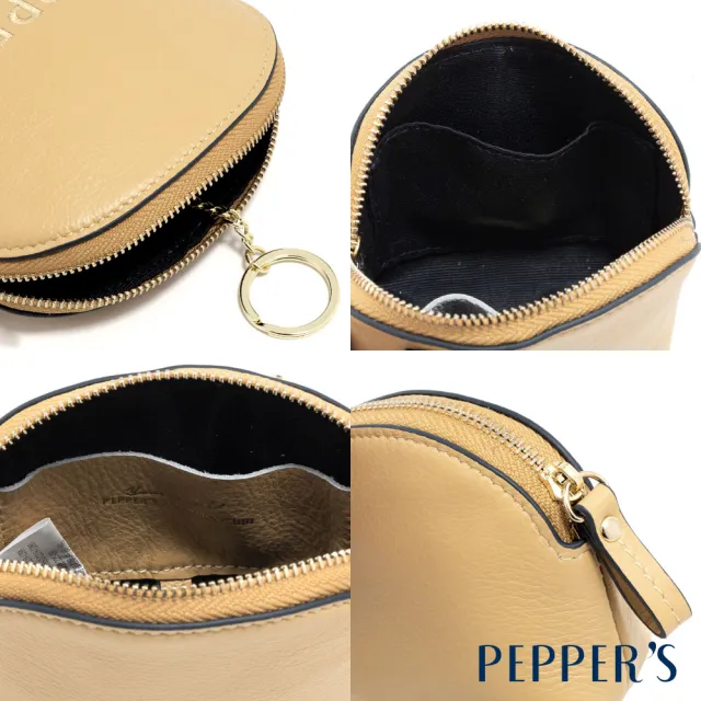 【PEPPER’S】交換禮物 DOT 真皮貝殼零錢包 - 檸檬黃/月光灰(真皮包包 零錢包 真皮)