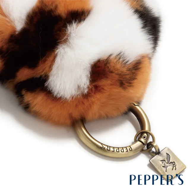 【PEPPER’S】交換禮物 FLUFFY 心型虎掌毛球掛飾 - 焦糖棕(掛飾 毛球掛飾 虎掌)