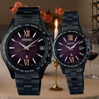 【SEIKO 精工】LUKIA 限量版燭光之夜 太陽能電波情侶對錶(7B27-UAB0P+1B35-0AY0P)