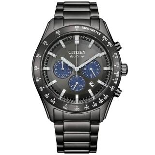 【CITIZEN 星辰】Chronograph系列 光動能三眼計時腕錶/43mm(CA4677-50H)