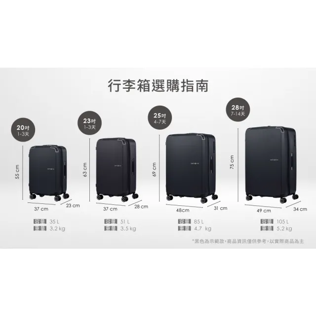 【Samsonite 新秀麗】25吋 ZENPOD 2:8大容量寬拉桿輕量PC防盜拉鍊煞車輪行李箱(多色可選)