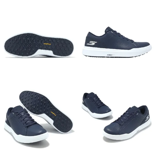 【SKECHERS】高爾夫球鞋 Go Golf Drive 6 男鞋 防水鞋面 藍 支撐 止滑 高球(214128-NVY)