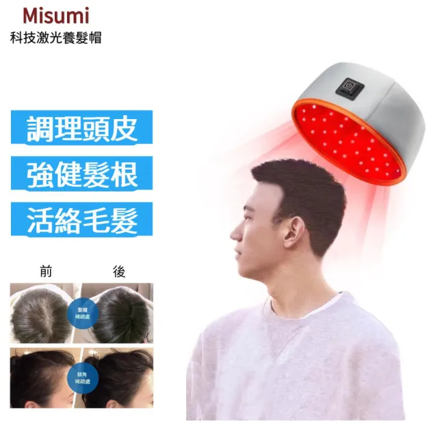 Misumi 養髮帽(Led激光養髮帽 120顆科技LED 強健髮根 護理頭皮 生日禮物 父親節長輩禮物)