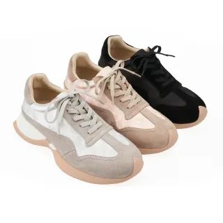 【A.S.O 阿瘦集團】A.S.O 彈性鞋帶撞色復古鞋(女鞋_3色任選)