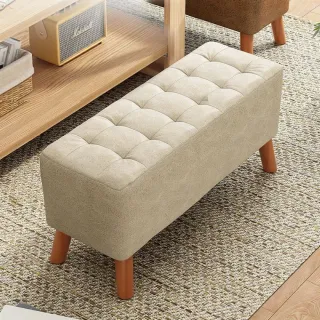 【MINE 家居】換鞋凳 長凳 米白色寬60cm款(凳子/矮凳/長凳/客廳凳/沙發凳)