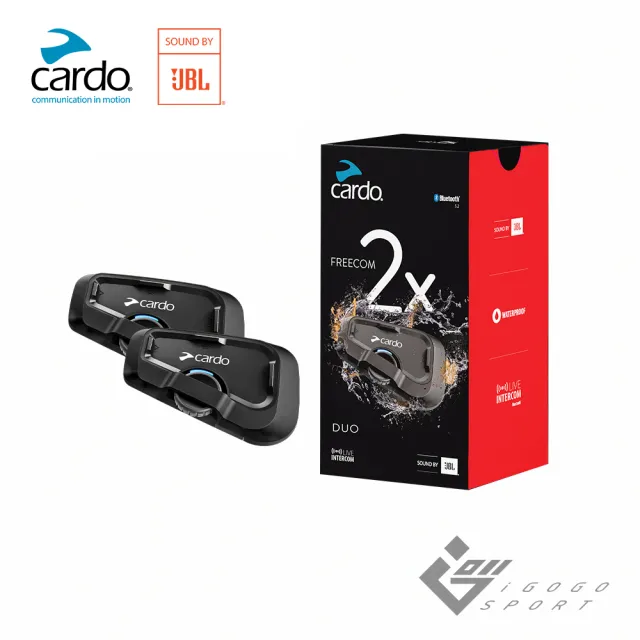 【Cardo】FREECOM 2X 安全帽通訊藍牙耳機(雙入組 官方直營)