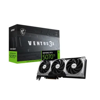 【MSI 微星】RTX 5070 Ti 16G VENTUS 3X 顯示卡(組合包A)