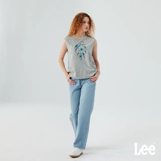 【Lee】女裝 無袖T恤 / 向日葵印花 背心 共2色 季節性版型(LB516006979 / LB516006K15)