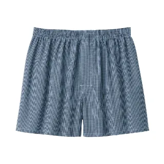 【MUJI 無印良品】男棉質平織布前開平口褲(黑格紋/暗紅格紋/淡藍格紋/暗藍格紋)
