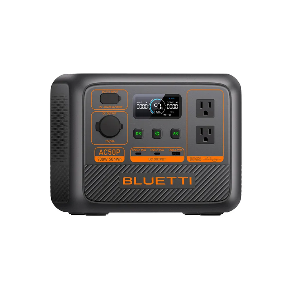 【BLUETTI】AC50P 700W 戶外移動電源(移動儲能站 移動電源 戶外電池 露營 車宿 行動電源 UPS)