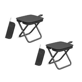 【啾愛你】兩入組 戶外輕量隨身摺疊椅折疊凳(超輕量口袋椅 露營椅 野餐椅 釣魚椅 小折凳 排隊椅童軍椅)