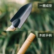 【Dagebeno荷生活】加粗木紋手柄園藝工具三件套 小巧便攜防污鍍漆一體式園藝工具(1組)