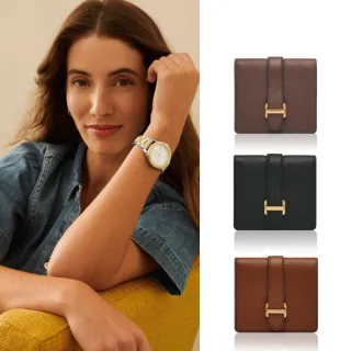 【FOSSIL 官方旗艦館】Emery 真皮金釦短夾 雙12限定(多色可選)