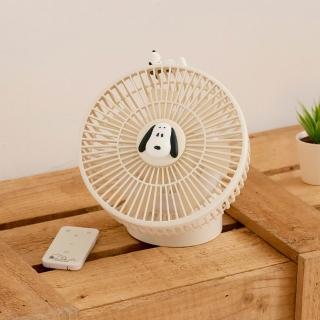 【Norns】Snoopy 史努比多功能遙控風扇(正版授權 桌上型電風扇x氣氛照明小夜燈 附遙控器 可擺頭)