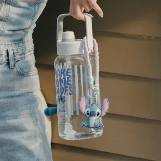 【THERMOS 膳魔師】史迪奇附吸管組輕水瓶限量組合(TP436TSTH-CL)