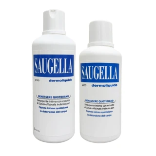 【SAUGELLA 賽吉兒】菁萃潔浴凝露_日用型500ml+750ml 組合(平行輸入)
