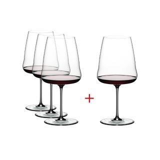 【Riedel】Riedel Winewings超值組買3送1-Cabernet/Merlot紅酒杯-4入組(前衛翅膀造型)