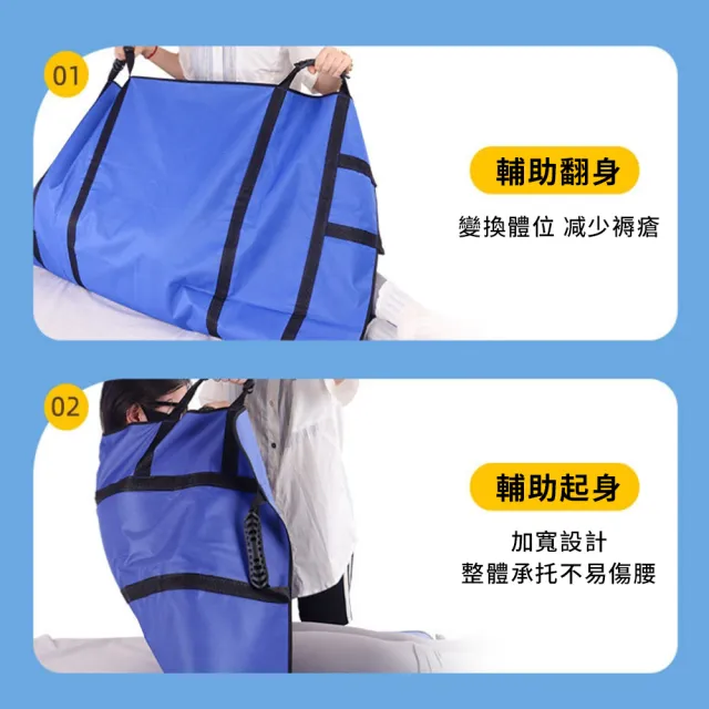【YUNMI】加大成人翻身隔尿兩用墊 護理翻身墊 多功能移位墊 隔尿墊 保潔墊(120*100公分)