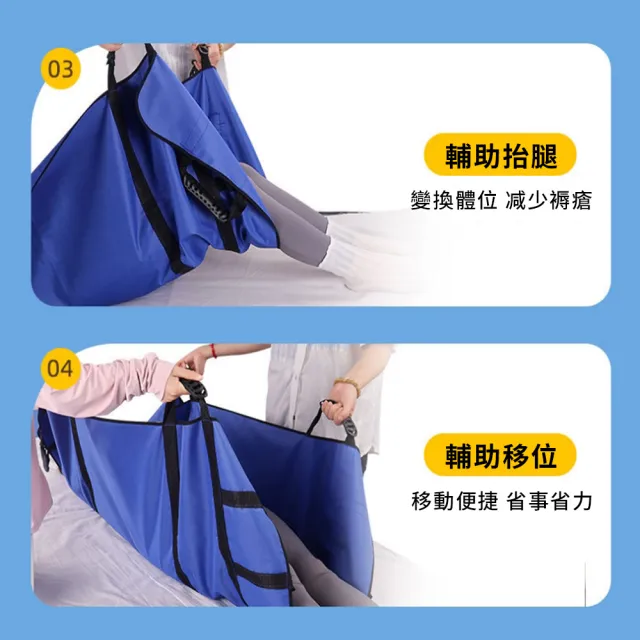 【YUNMI】加大成人翻身隔尿兩用墊 護理翻身墊 多功能移位墊 隔尿墊 保潔墊(120*100公分)
